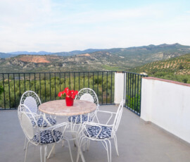 Terraza exterior de la Casa Rural Laguna